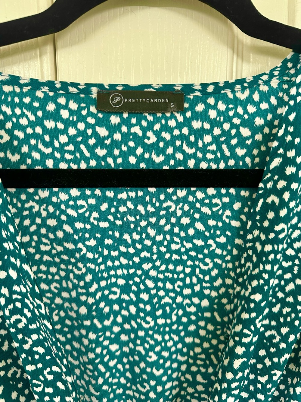 PrettyGarden Women Dark Green Polyester V Neck Long Sleeve Floral Maxi Dress S - Picture 6 of 13
